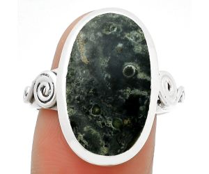 Natural Star Galaxy Jasper Ring size-9 SDR188187 R-1062, 12x20 mm