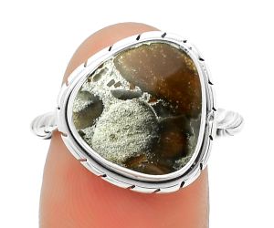 Natural Tabu Jasper Ring size-8 SDR188937 R-1011, 13x13 mm