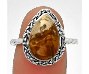 Natural Outback Jasper Ring size-8 SDR188983 R-1142, 9x14 mm