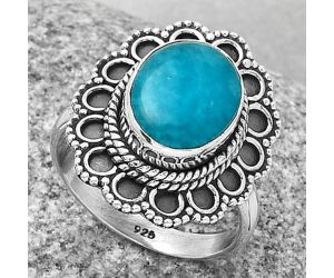 Natural Smithsonite Ring size-7 SDR189681 R-1256, 9x11 mm