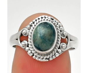 Natural Blue Scheelite - Turkey Ring size-8 SDR189762 R-1283, 6x8 mm