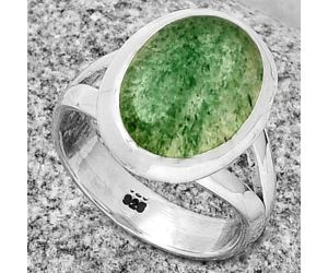 Natural Green Aventurine Ring size-7.5 SDR190221 R-1005, 10x14 mm