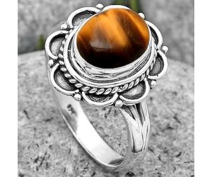 Natural Tiger Eye - Africa Ring size-8.5 SDR193953 R-1256, 8x10 mm
