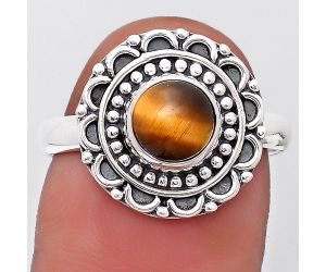 Natural Tiger Eye - Africa Ring size-8.5 SDR194522 R-1256, 7x7 mm