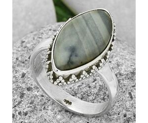 Natural Picasso Jasper Ring size-7 SDR194553 R-1096, 9x18 mm