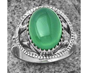 Natural Green Onyx Ring size-8 SDR204567 R-1453, 10x14 mm