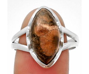 Natural Poppy Jasper Ring size-9.5 SDR204592 R-1438, 9x18 mm