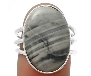 Picasso Jasper Ring size-7.5 SDR208125 R-1003, 14x21 mm