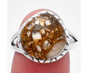 Wild Horse Jasper Ring Size-8 SDR213323 R-1074, 14x14 mm