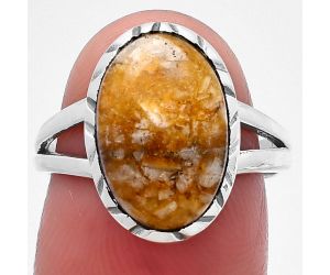 Wild Horse Jasper Ring Size-7 SDR213327 R-1074, 9x14 mm