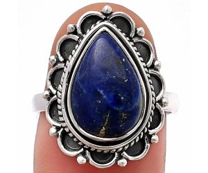 Lapis Lazuli Ring size-7.5 SDR215996 R-1256, 9x14 mm