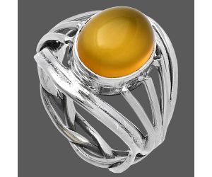 Yellow Onyx Ring size-6 SDR222013 R-1330, 9x11 mm