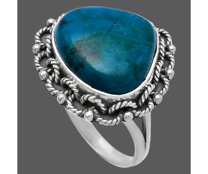 Azurite Chrysocolla Ring size-9 SDR223790 R-1266, 16x18 mm