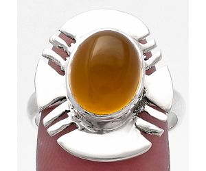 Yellow Onyx Ring size-8 SDR224710 R-1240, 9x11 mm