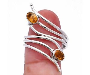 Adjustable - Citrine Ring size-8 SDR225244 R-1409, 6x4 mm