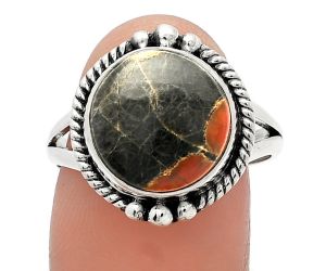 Peanut Obsidian Ring size-9 SDR225856 R-1253, 12x12 mm