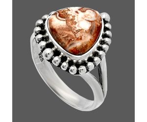 Rosetta Picture Jasper Ring size-7 SDR225959 R-1154, 10x10 mm