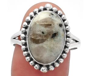 Sesame Jasper Ring size-9.5 SDR226048 R-1154, 10x15 mm