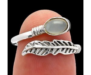 Adjustable Feather - Srilankan Moonstone Ring size-6 SDR226780 R-1496, 4x6 mm