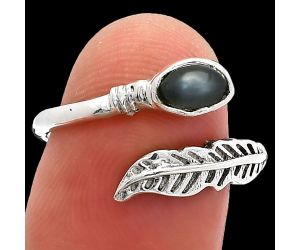 Adjustable Feather - Gray Moonstone Ring size-7 SDR226783 R-1496, 4x6 mm