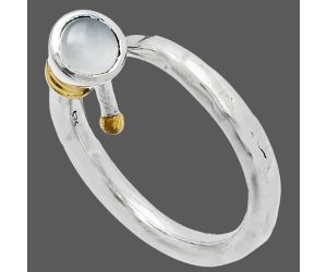 Srilankan Moonstone Ring size-9 SDR227055 R-1248, 6x6 mm