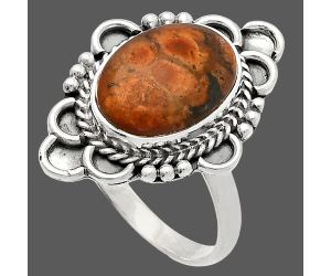 Poppy Jasper Ring size-9 SDR227551 R-1229, 10x14 mm