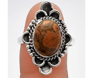 Poppy Jasper Ring size-9 SDR227552 R-1229, 10x13 mm