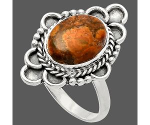 Poppy Jasper Ring size-9 SDR227552 R-1229, 10x13 mm