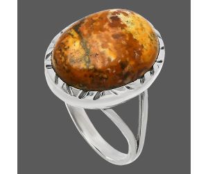 Picture Jasper Ring size-8 SDR228011 R-1074, 12x17 mm