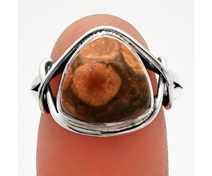 Poppy Jasper Ring size-8.5 SDR228132 R-1054, 12x12 mm