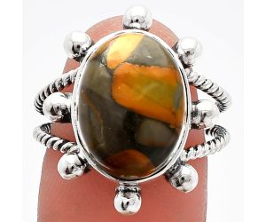 Bamboo Jasper Ring size-8 SDR229072 R-1268, 11x15 mm