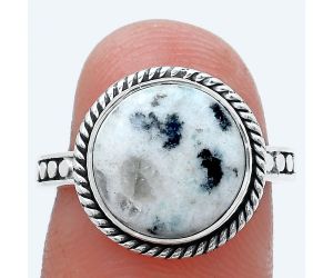 Sesame Jasper Ring size-7 SDR229295 R-1066, 12x12 mm