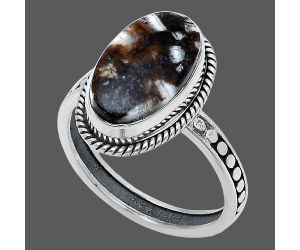 Stick Agate Ring size-8 SDR229401 R-1066, 9x15 mm