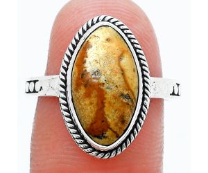 Picture Jasper Ring size-8 SDR229402 R-1066, 9x16 mm