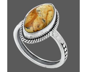 Picture Jasper Ring size-8 SDR229402 R-1066, 9x16 mm