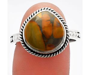 Bamboo Jasper Ring size-9 SDR229444 R-1066, 12x12 mm