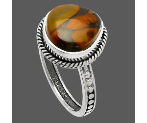 Bamboo Jasper Ring size-9 SDR229444 R-1066, 12x12 mm