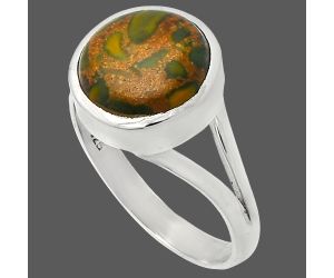 Bamboo Jasper Ring size-9 SDR230474 R-1005, 11x11 mm