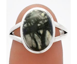 Picasso Jasper Ring size-7 SDR230538 R-1005, 9x13 mm