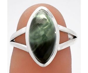 Picasso Jasper Ring size-6.5 SDR230570 R-1005, 8x15 mm