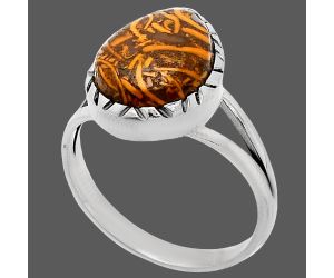 Coquina Fossil Jasper Ring size-9 SDR230728 R-1074, 10x14 mm