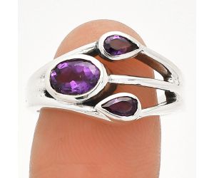 African Amethyst Ring size-8 SDR233139 R-1024, 7x5 mm