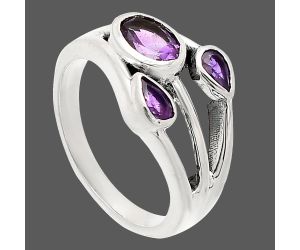 African Amethyst Ring size-8 SDR233139 R-1024, 7x5 mm