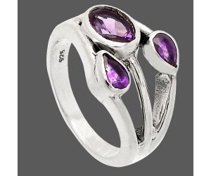 African Amethyst Ring size-6 SDR233162 R-1024, 7x5 mm