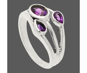 African Amethyst Ring size-9 SDR233195 R-1024, 7x5 mm