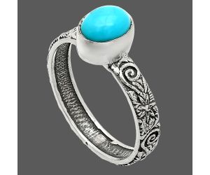 Sleeping Beauty Turquoise Ring size-9 SDR235214 R-1055, 6x8 mm