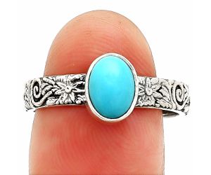 Sleeping Beauty Turquoise Ring size-9 SDR235244 R-1055, 6x8 mm