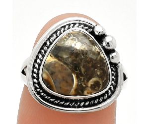 Turtella Jasper Ring size-7 SDR238032 R-1148, 11x11 mm