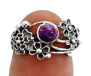 Floral - Copper Purple Turquoise Ring size-6 SDR238290 R-1041, 5x5 mm