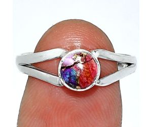 Kingman Pink Dahlia Turquoise Ring size-8.5 SDR238307 R-1505, 6x6 mm
